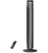 Pelonis 42-Inch Tower Fan for bedroom, Standing Fan with 90° Oscillation, 28ft/s, 5 Speeds & 4 Mo...