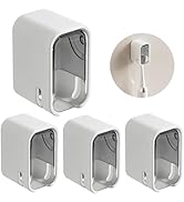 QTRQTR Toothbrush Holders Wall Mounted Toothbrush Holder with Cover for Bathrooms, 4PCS Single To...