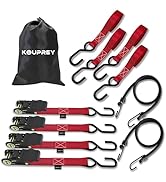 Ratchet Straps,Boat Tie Down Straps to Trailer, Motorcycle Straps,Kayak Tie Downs, 4-PK 1" x 15ft...