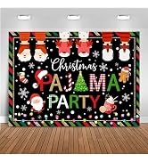 Mocsicka Christmas Pajamas Party Backdrop Merry Christmas Pajamas Baby Shower Party Decorations W...
