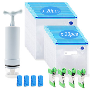 Reusable Vacuum Food Storage Bags kit