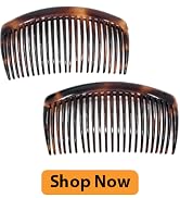 Camila Paris AD66/2 French Side Combs Large Curved Tortoise Shell French Twist Hair Combs
