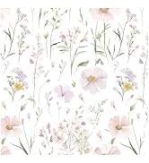 HELLKIT Floral Peel and Stick Wallpaper Boho Contact Paper Self Adhesive Removable Wallpaper