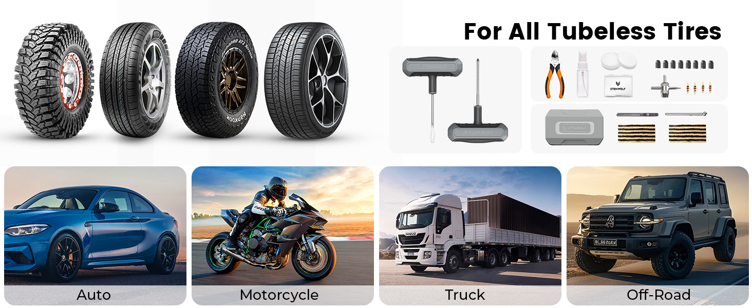 tire repair kit for flat tire fix punctures tire plug kit semi truck trailer accessories car tools