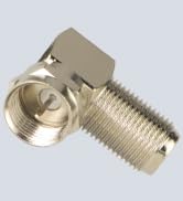 VCELINK 90 Degree Coaxial Connector F Type Female to Male RG6 Adapter Right Angle Coaxial Cable C...