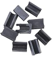 10Pcs Black Plastic Chair Foot Floor Glides Tubing Caps Cover, U-Shaped Non-Slip Chair Leg Tip Pr...