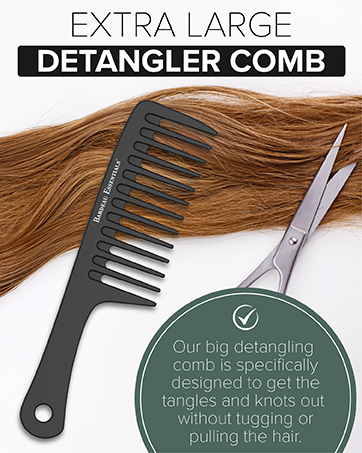 detangling wide tooth shower comb for wet or dry hair