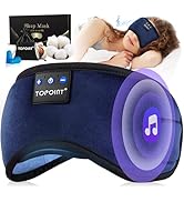 TOPOINT Sleep Headphones, Sleeping Headphones Bluetooth Sleep Mask with Bluetooth Headphones, Aid...