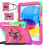 BMOUO New iPad 10th Generation Case - iPad 10.9 2022 Case with Screen Protector, 360 Rotating Sta...