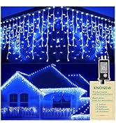 KNONEW 1600 LED Christmas Lights Outdoor Decoration Blue 164FT Timer 8Modes Hanging Fairy String ...