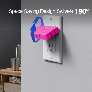 space saving outlet adapter
