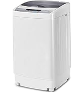 Giantex Full-Automatic Washing Machine Portable Compact 1.34 Cu.ft Laundry Washer Spin with Drain...