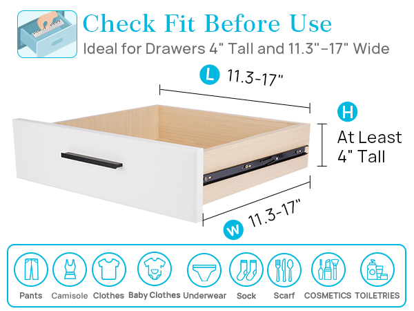 drawer organizer clothes