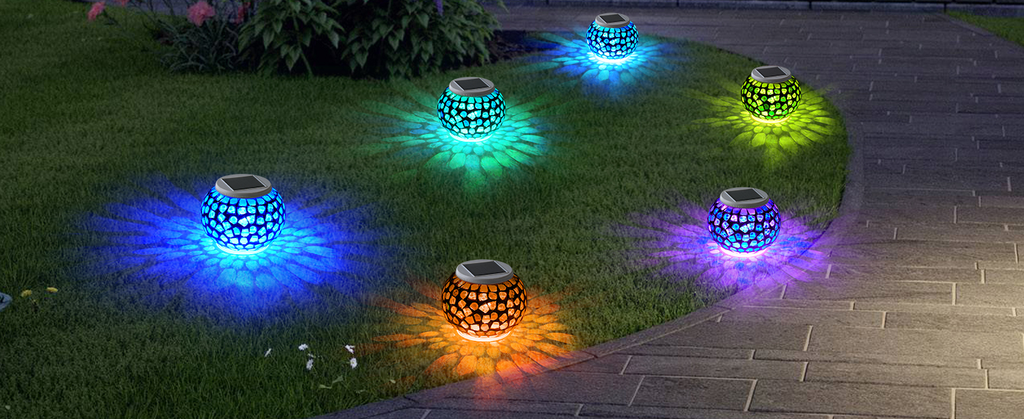 mosaic solar lights outdoor solar garden lights