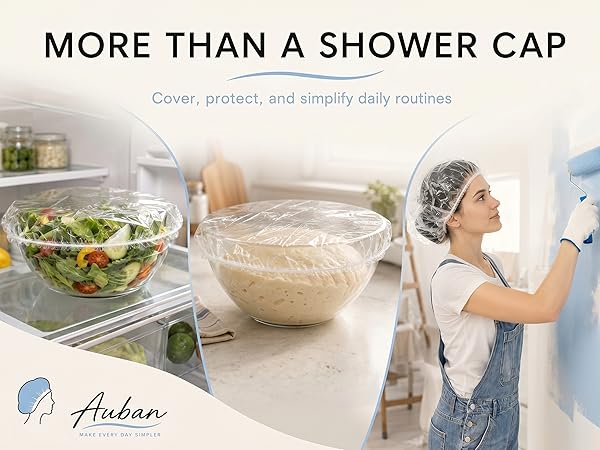 MORE THAN A SHOWER CAP BUT A HYGIENIC SOLUTION FOR FOOD COVER PAINT HAT SOURDOUGH BREAD PROOFING