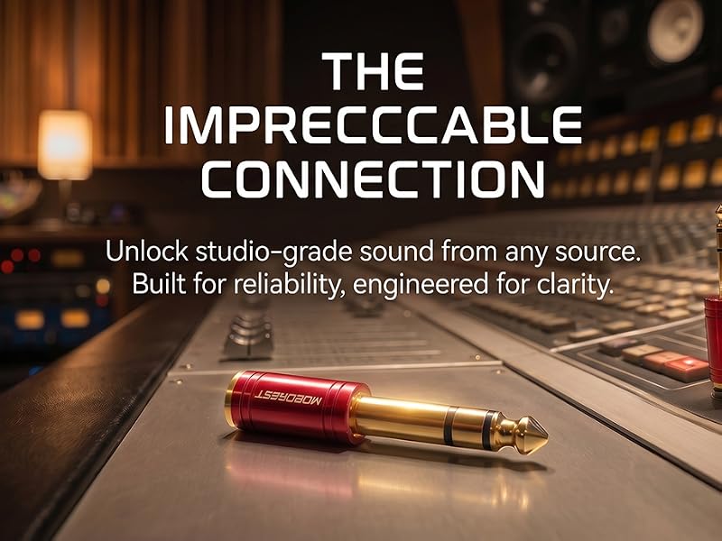 3.5mm to 1/4 (6.35mm) Adapter, 1/8 Inch to 1/4 Inch Stereo Headphone Adapter,
