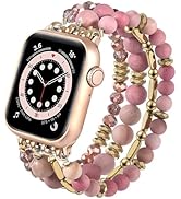 VISOOM Beaded Boho Bracelet Compatible for Apple Watch Band 40mm/38mm/41mm/42mm Series 10 9 8 7 S...