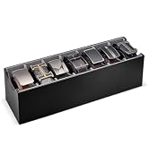 Lolalet 7 Compartments Belt Organizer, PU Leather Belt Storage with Soft Lining, Extra-Wide Slots...
