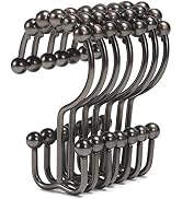 Shower Curtain Hooks, Goowin Shower Curtain Rings, Stainless Steel Shower Curtain Hooks Rust Proo...