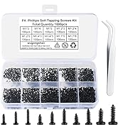 wugongshan 1000 Pcs Small Phillips Pan Head Screws Assortment Kit, Micro Tiny Electronic Self-Tap...