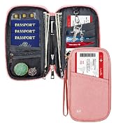 GAUENEEN Passport Holder Family, Travel Document Organizer with RFID, Portable Passport Cover Cas...