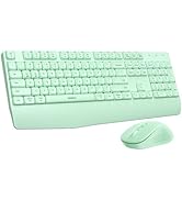 seenda Wireless Bluetooth Keyboard Mouse Combo, COE200 Ergonomic Keyboard with Wrist Rest, Silent...