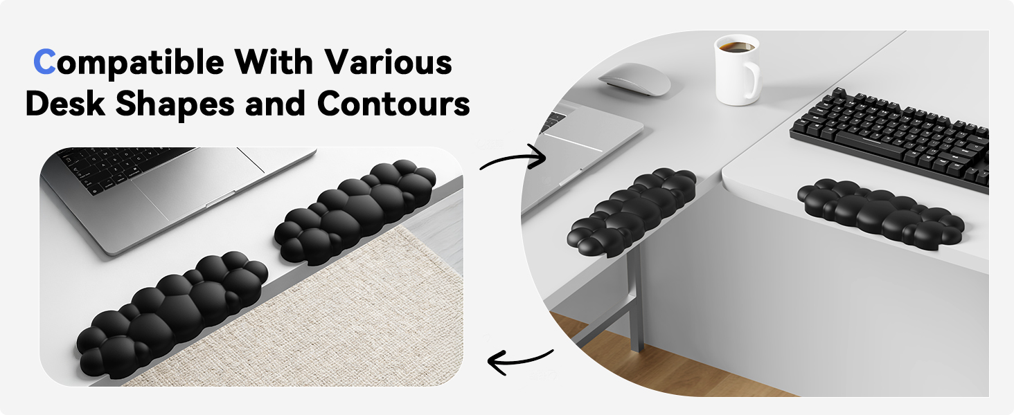 L-shaped wrist rest
