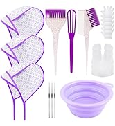 YOOVR 19PCS Hair Bleach Highlighting Kit with Hair Dye Brush and Bowl Set Color Whisk, Highlight ...