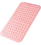 Bathtub and Shower Mats, 28 x 15 Inch Non-Slip Bath Mat, Machine Washable Bath Tub Mat with Sucti...