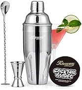 Cocktail Shaker, KITESSENSU 24oz Drink Shaker with Bartender Strainer, Measuring Jigger, Bar Mixi...