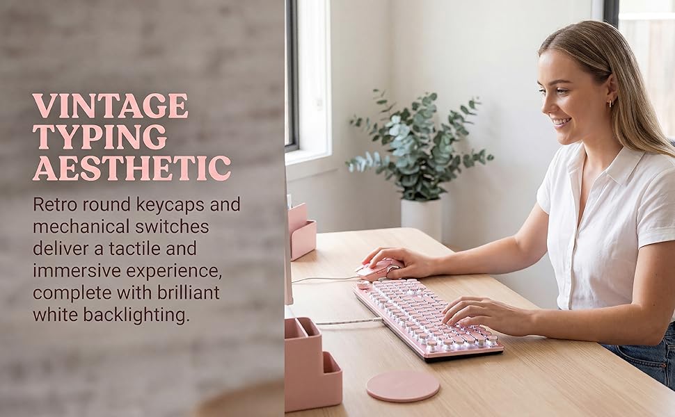 pink keyboard and mouse