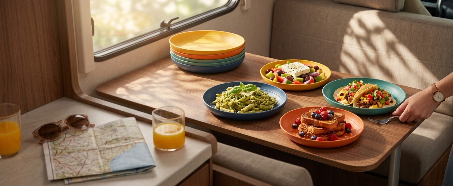 appetizer plates rv plates apartment essentials outdoor plate set rv dishes plastic plates for party