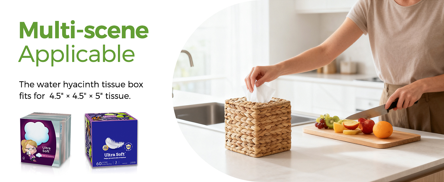 woven tissue box cover