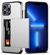 Nvollnoe for iPhone 13 Pro Max Case with Card Holder Heavy Duty Protective Dual Layer Shockproof ...