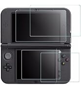 Screen Protector Compatible New 3DS XL, AFUNTA 4 Pcs Tempered Glass for Top Screen and HD Clear C...