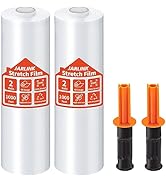 JARLINK 2 Pack Stretch Film, 15" x 1000ft Shrink Wrap for Pallet Wrap, Industrial Strength Stretc...