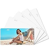 5PCS Sublimation License Plate Blanks, Metal Aluminum License Plate 0.65mm Thicken Car Tag Licens...