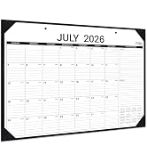 2026-2027 Desk Calendar - Large Desk Calendar 2026-2027, Jul. 2026 - Dec. 2027, 22" x 17", 4 Corn...