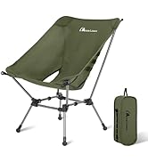 MOON LENCE Portable Camping Chair Plus, Upgraded Comfort & Size, Compact and Lightweight Still, F...