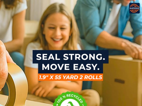 Elasticpack moving tape for boxes seal strong and remove easily