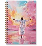 Wxiben Jesus Christ Spiral Notebook - Jesus Walking on Water Notebook Journal Christian Religious...