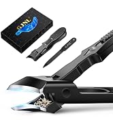 Wide Jaw Opening Anti-Splash Slanted Nail Clipper, Fingernail and Toenail Clippers Clippers for I...