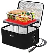 Aotto Portable Oven Electric Lunch Box Food Heater - 12V/24V 2-in-1 Car Food Warmer, Heated Lunch...