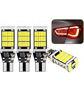 Pniwuno 4 PCS T15 4014 45SMD LED Reverse Lights, 12V High Brightness Brake Light, 6500K 800LM Car...
