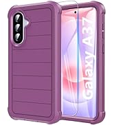 Hensinple for Samsung Galaxy A37 5G Phone Case with Screen Protector, Heavy Duty Military Shockpr...