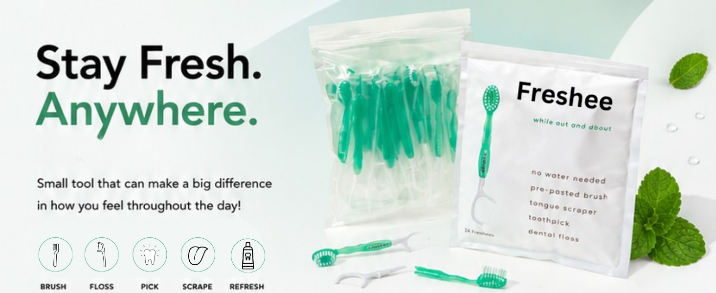 Freshee 5-in-1 Disposable Toothbrush
