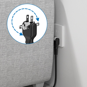 2 Prong Power Strip with Rotatable Plug