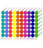 2800 PCS Colored Dot Stickers Round Color Coding Labels Circle Dots Labels Stickers Polka Circle ...