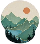 LIMKRIAN Ergonomic Mouse Pad with Wrist Rest, Sunrise Mountain Mouse Pad Gaming Mousepad with Non...