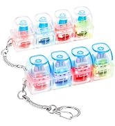 2Pcs Light Up Keyboard Fidget Toy for Adult, Creamy & Clicky Keyboard Fidget Clicker Keychain, Bl...